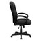 Emma and Oliver Mid-Back Fabric Executive Swivel Office Chair with Three Line Horizontal Stitch Back and Arms